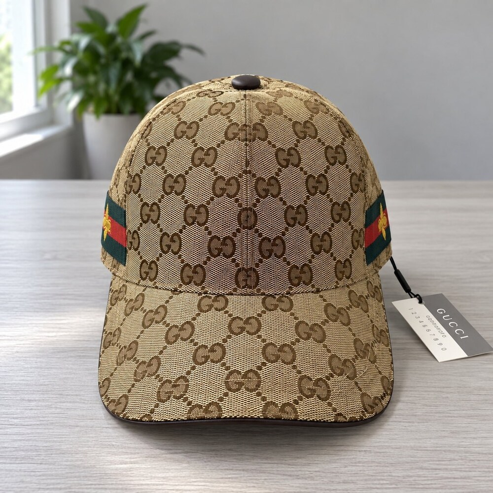 Gucci GG Cap with Bee Web Detail